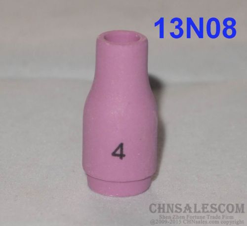 10 pcs #4 13N08 Alumina Nozzle Cups for WP-9 WP-20 WP-25  6.5mm 1/4&#034;