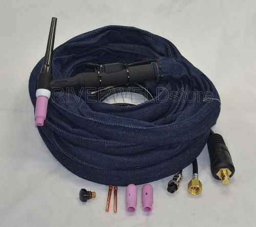 Wp-26-25r 25&#039; 7.6 meter 200amp air-cooled tig welding torch complete for sale