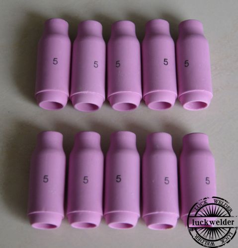 10n49 #5 tig nozzle alumina shield cup for wp17 18 26 tig welding torch 10pcs for sale