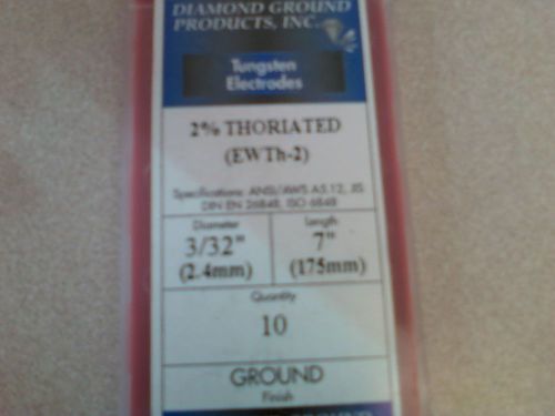 TUNGESTEN ELECTRODES RED 2% thoriated 3/32x7  (10pcs)