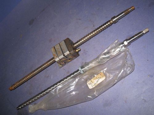 2 bearing lead screws 15&#034; long with block  21c2 for sale