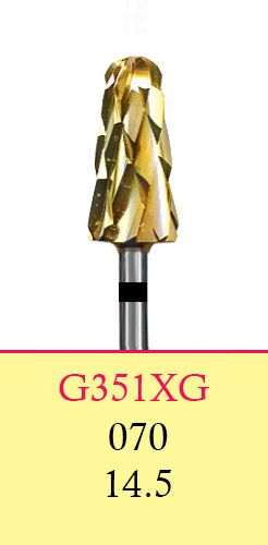 Dental Lab Carbide Cutters-HP Shank(44.5 mm)-G351XG/070 (8369)-Cross Cut(2 Burs)