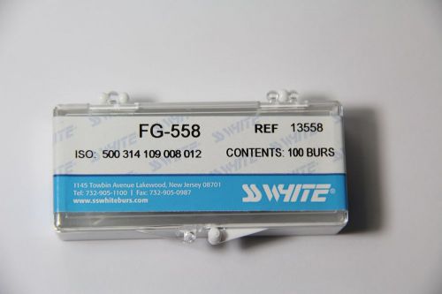 SS White Carbide Burs FG-558 Straight Fissure 100-Pack