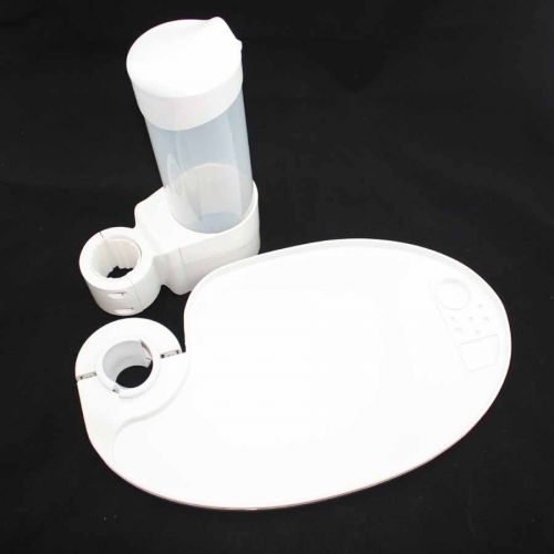 1 Dental Plastic Post Tray And 1 Chair Accessories Disposable Cup Storage Holder