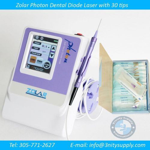 Dental Diode Laser 3 Watts Complete Set+ 30 Disposables Tips. SPECIAL PACKAGE!