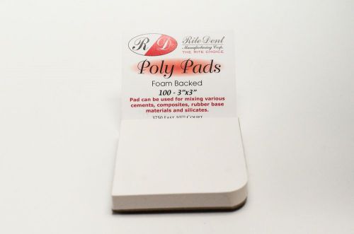 Dental Disposable Mixing Poly Pad 3&#034; x 3&#034; Pack of 8 (100 sheets/pad)