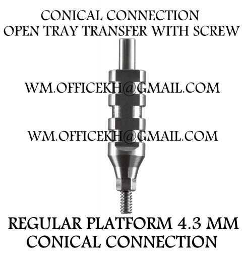 Dental implant open tray transfer conical connection rp 4.3 mm platform for sale