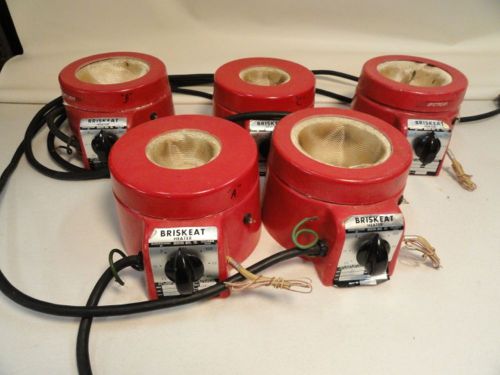 5 Briskeat Heater Heating Mantles Round Bottom Flask Style POWERS UP &amp; HEATS