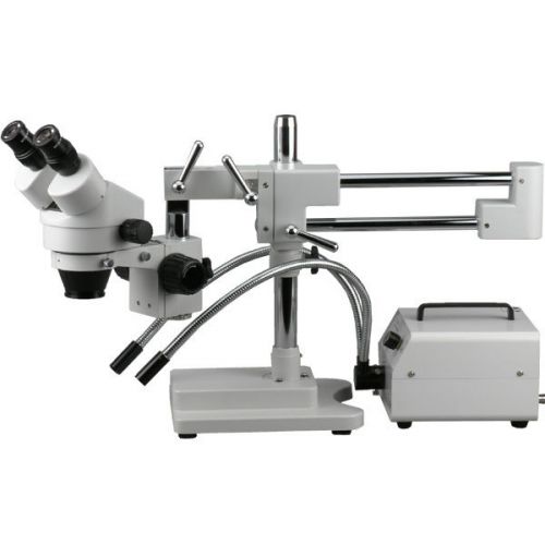 3.5X-90X Fiber Optic Dual Light Stereo Boom Microscope