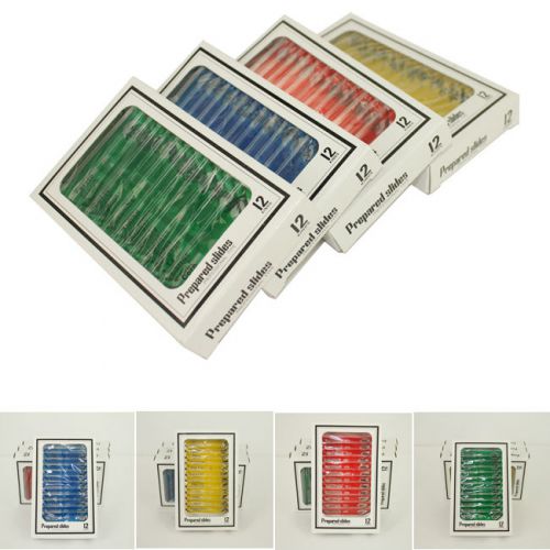 New Plastic Prepared Microscope Slides Animals Insects Plants Flowers 4 Boxes