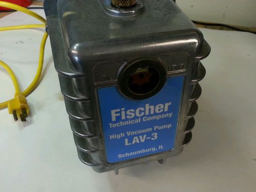 Fischer Technical Company LAV-3 High Vacuum Pump, 2 Stage, 1/3 HP, 110V - CLEAN