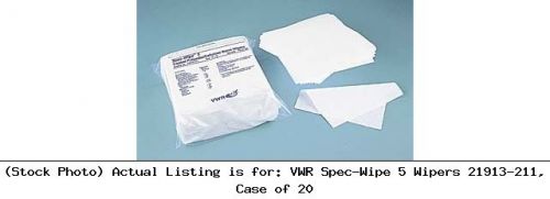 Vwr spec-wipe 5 wipers 21913-211, case of 20 laboratory consumable for sale