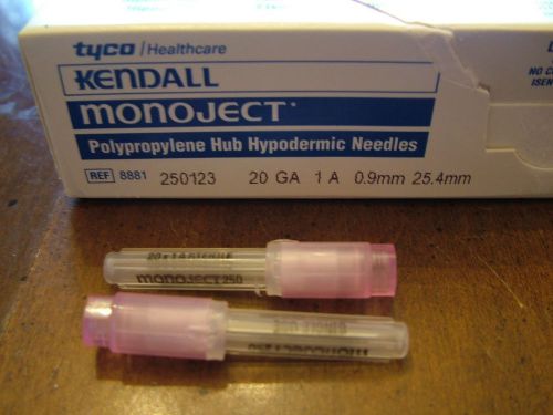 95 kendall monoject needles 20 g 1.0 inch # 250123 for sale