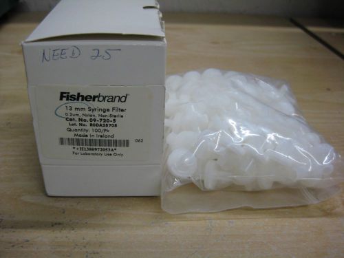 Fisherbrand 09-720-5 13 mm syringe filter qty: 100/pk for sale