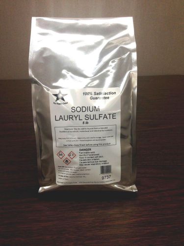 Sodium lauryl sulfate usp/kosher 5 lb. pack free shipping!! for sale