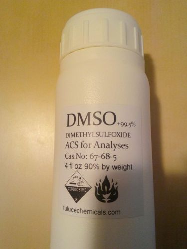 DMSO Dimethyl Sulfoxide Pain-Relieving Collagen-Softening ACS Reagent 4 fl oz