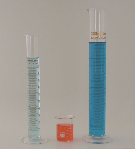 Cylinder set 250ml 100ml beaker 50ml borosilicate glass griffin cylinders lab for sale
