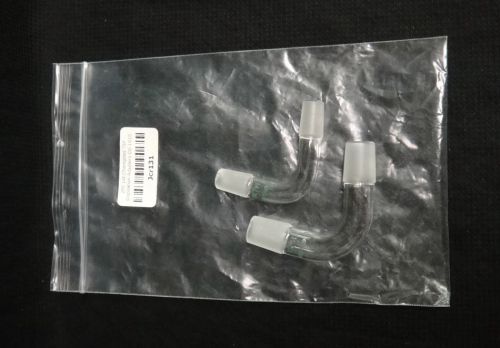 2 piece lot chemglass 75 degree distillation adapters cg-1010 14/20 &amp; 16/22 for sale