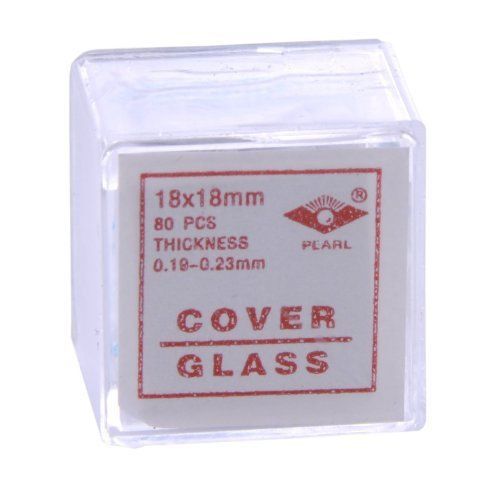 American Educational Glass Microscope Cover Slip  18mm Length  18mm Width  #2 Th