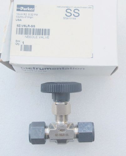 Parker 1/2&#034;  stainless steel needle valve 8z-v6lr-ss  several available new for sale
