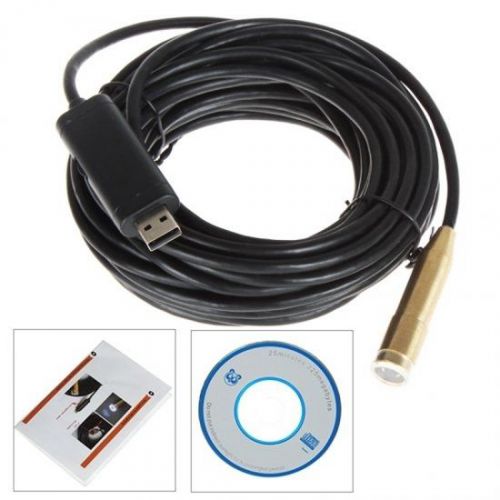 10M/30ft USB Waterproof Borescope Endoscope Inspection Snake Tube  Camera 4LED