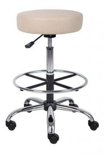 New Beige Doctor Dental Medical Exam Stool Office Chair with Footring