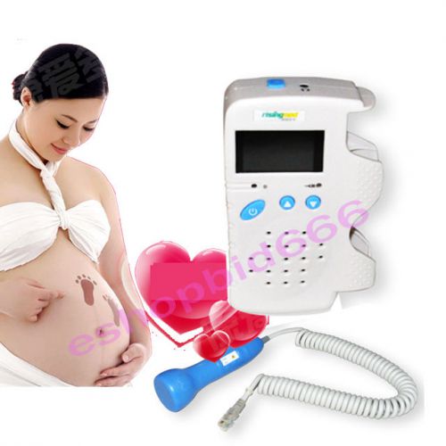 etal Doppler 3MHz Color LCD Back Light Heart Beat Waveform Pregnant Baby + Gel
