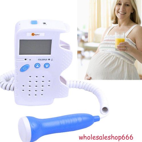 NEW FETAL DOPPLER with LCD display baby heart monitor + Gel with Sound Sale