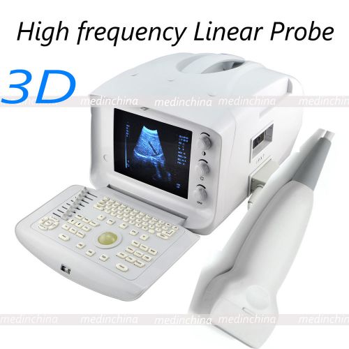 New Portable Ultrasound Scanner machine 7.5mhz High Frequency Linear Probe + 3D
