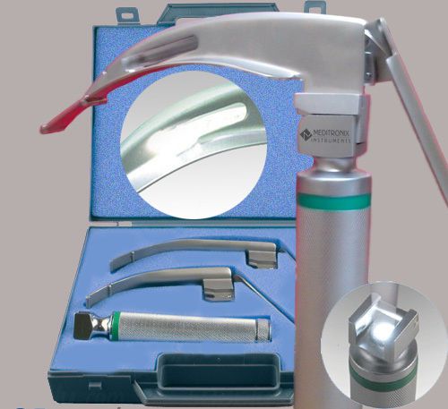 Mccoy flexi-tip  fo acrylic led laryngoscope set- blade # 3,4, medium handle for sale