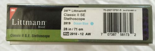 3m littmann classic ii s.e.  stethoscope -ocean blue tubing - 2819 for sale