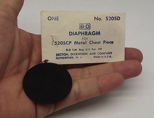 VINTAGE ONE CONTACT DIAPHRAGM CHEST PIECE B-D MEDICAL TOOL DOCTOR STETHOSCOPE