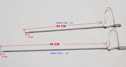 Lot (2) WISAP 7585 &amp; 7585-1 Take-apart Bipolar Grasping Forceps