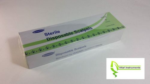 10 Disposable Scalpels #22 Surgical Sterile Plastic Handle Surgeon Blade