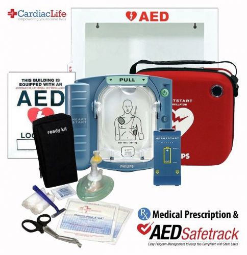Philips onsite m5066a w/ basic aed cabinet for sale