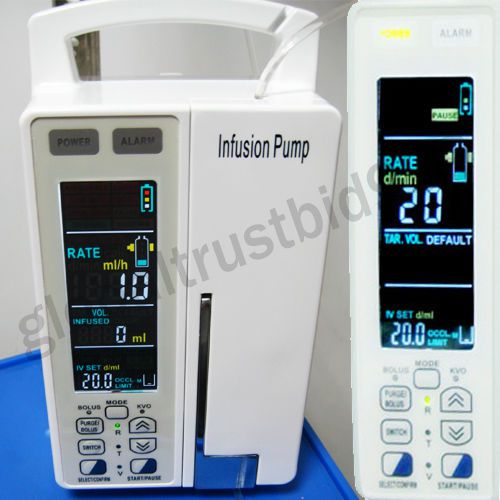 New Medical Infusion Pump with alarm ml/h or drop/min IP50C for human veterinary