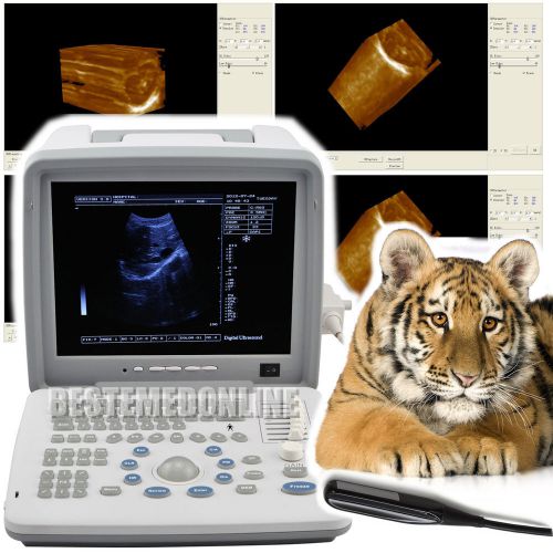 3D Veterinary Portable Ultrasound Machine Scanner System RECTAL animal vet use
