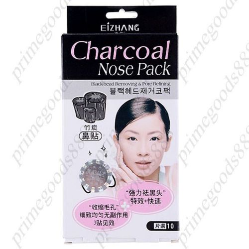 10pcs Practical Bamboo Charcoal Blackhead removing Nose Mask Paster