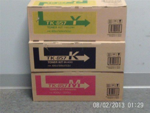 New Genuine Kyocera Toner Kits type TK-857 1Y 1M 1K