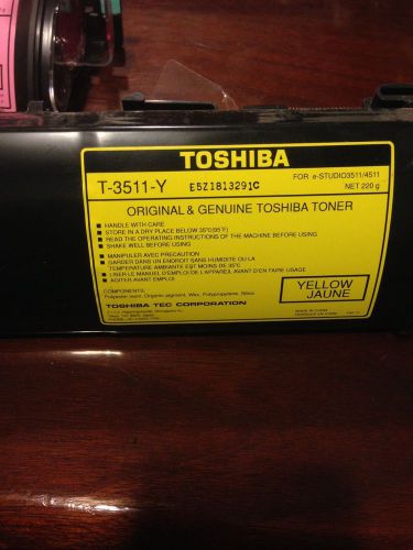 Genuine T3511Y Yellow Toner Toshiba Copier Printer Fax STUDIO 3511 4511