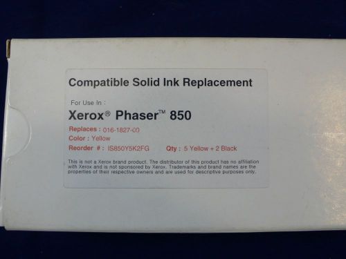 New Xerox Phaser 850 Compatible 8016-1827-00 5 pkYellow + 2 Black ColorsStix Ink