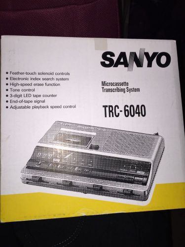 NEW!! Sanyo Micro Cassette Transcribing System Transcriber Dictation TRC-6040