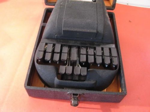 Antique Stenotype vintage short hand stenograph machine working SF-316 WITH CASE