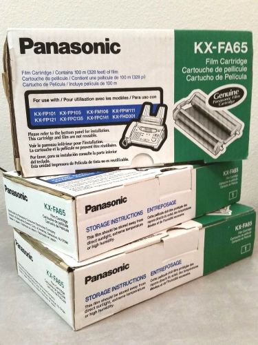 (3) New in Box Panasonic KX-FA65 Film Cartridge 100m 328&#039; Fax Machine Toner