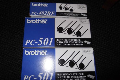 BROTHER PC-501 PRINTING CARTRIDGES   NEW!  (2)