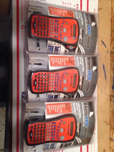 Lot Of 3 New RhinoPRO 3000 Professional Labeling Tool label makers