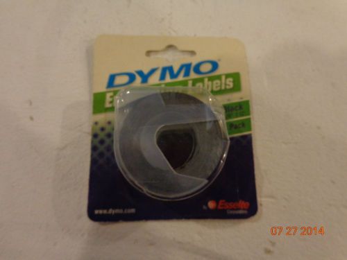 30 DYMO EMBOSSING LABELS 15 PACKS OF 2 BLACK 3/8&#034; X 12&#039; NEW ESSELTE 99741