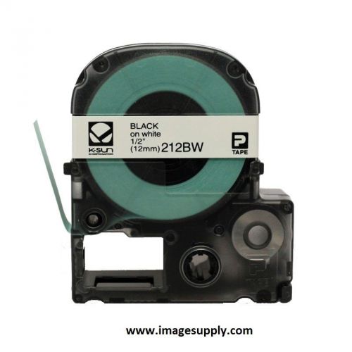 K-sun 212bw black on white label tape 1/2&#034; ksun for sale