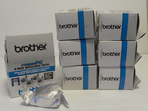 NEW Lot 7 Boxes Brother P-Touch PC RX-2514 Black White Thermal Film Tape 25 pcs