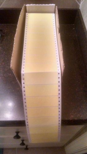 Compu-Stick Data Processing Labels  4 x 1 7/16 NEW AND UNUSED YELLOW CHEAP